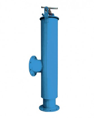 Filter st&aring;lfilter med filterinsats, vinkelanslutning