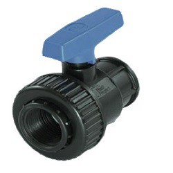 Kulventil i PVC med inv&auml;ndig g&auml;nga R25/1" - R25/1"