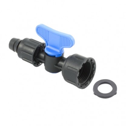 Ventil f&ouml;r droppslang platt hona inv. g&auml;nga med sv&auml;ngmutter uttag 250st/kartong