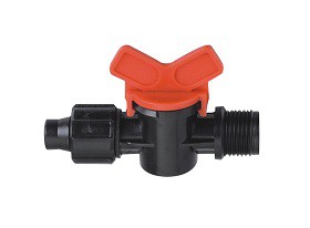 Kulventil i plast Ø16 mm x R15 ½"