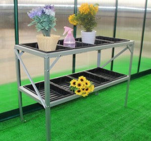 Hyllor i aluminium 97x41x75 cm silver