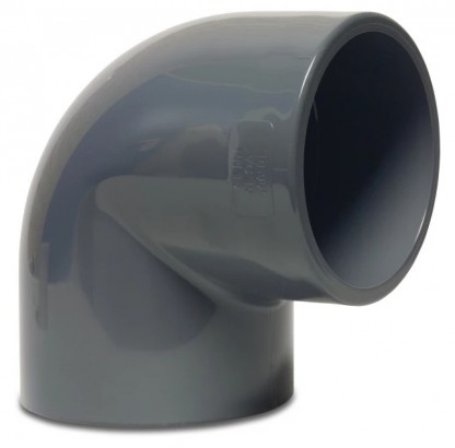 Böj 90° med limsockel Ø125mm