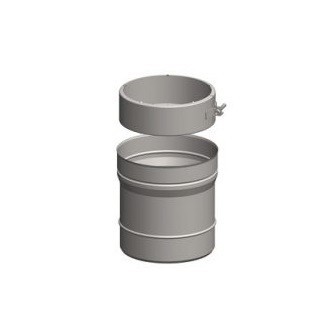 Skorsten för dubbelvägg rostfritt stål flex SW adapter, Ø130mm