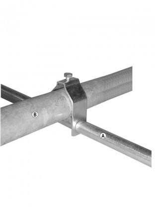 Kryssklämma A ½" x B 1" med bult M8x20 pris/50st/paket