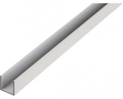 U-profil alu för 16mm 6m lång, pris/st